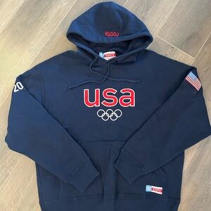 2002 Vintage USA Olympic Roots Pullover Hoodie Sweater